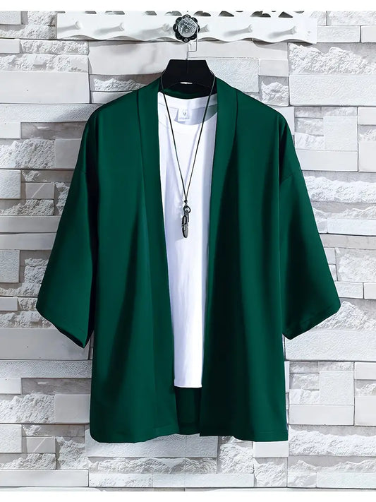 Lightweight Japanese Kimono Style Shirt for Men